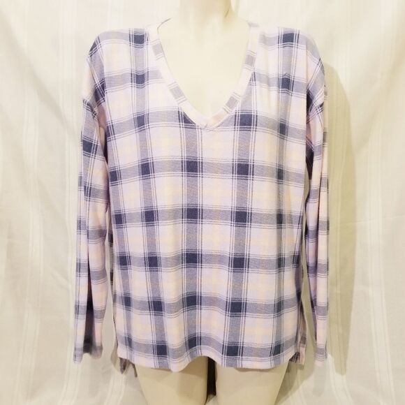 Free Press Plaid Soft Oversize Shirt Sz M - Picture 2 of 5